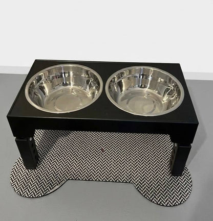 Adjustable Elevated Dog Feeder with Double Stainless Steel Bowls – Raised Food & Water Stand for All Dog Sizes