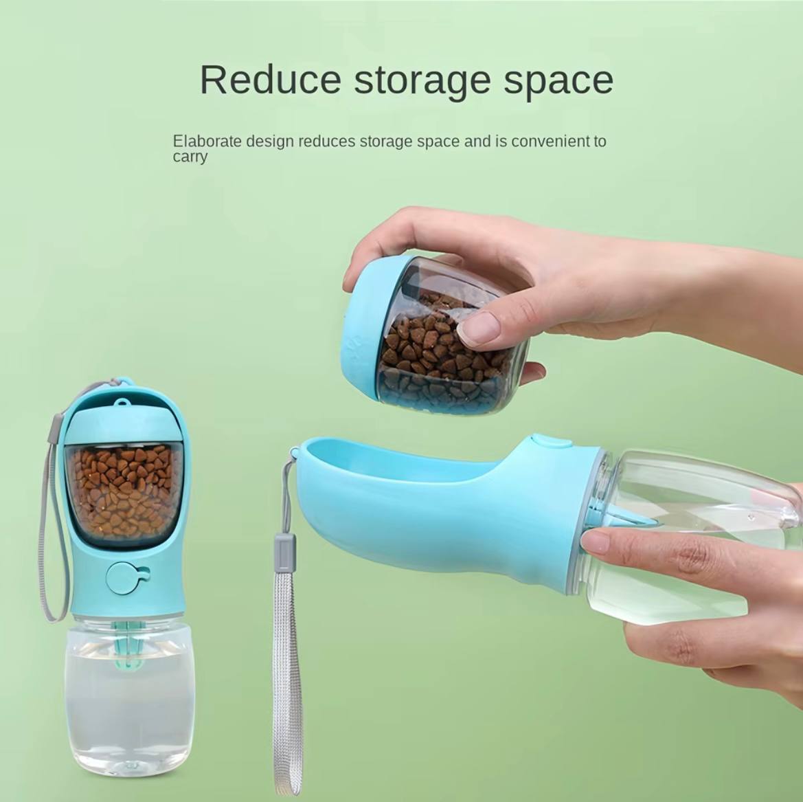 Portable Dog/Cat Water Bottle with Storage Food and Water Container